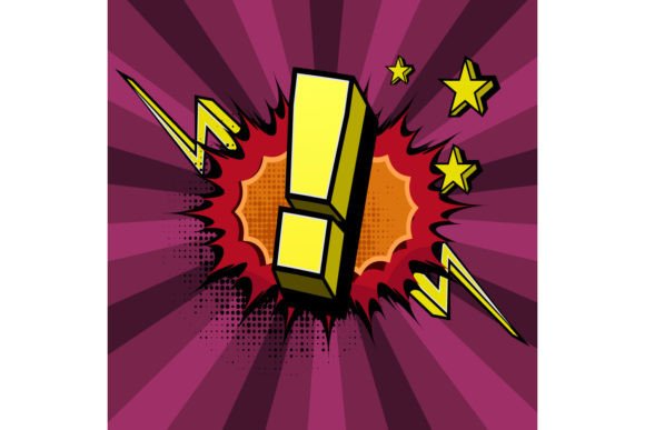 Download Exclamation Sign with Comic Book Design - Comic book Collection