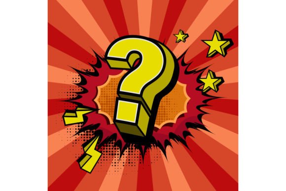 Download Question Sign with Comic Book Background - Comic book Collection