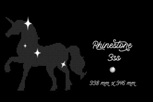 Download Rhinestone Template Unicorn Design 338x346 Mm 3ss - Unicorn design Collection