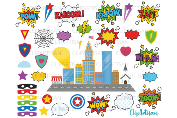 Download Superhero Comic Book Clipart - Comic book Collection