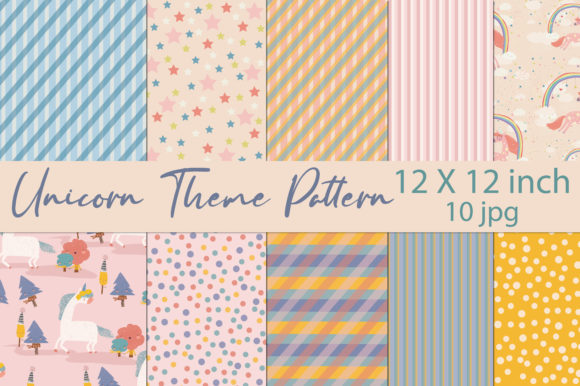 Download Cute Unicorn Theme Digital Pattern - Unicorn theme Collection