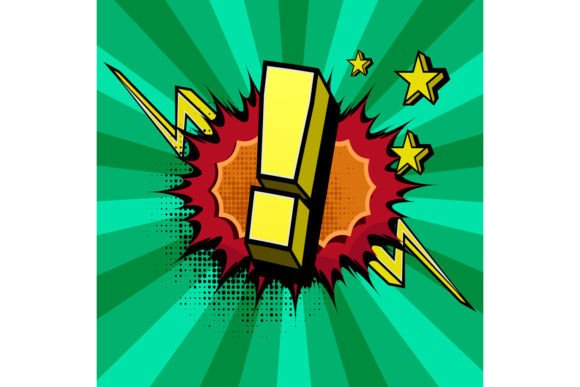 Download Exclamation Sign with Comic Book Backgro - Comic book Collection