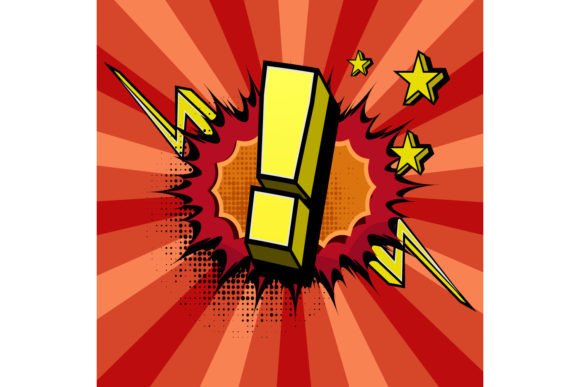 Download Exclamation Sign with Comic Book Vector - Comic book Collection