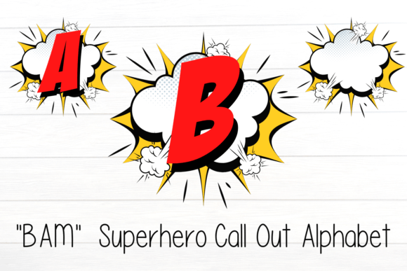 Download Superhero Comic Book Callout Letters - Comic book Collection