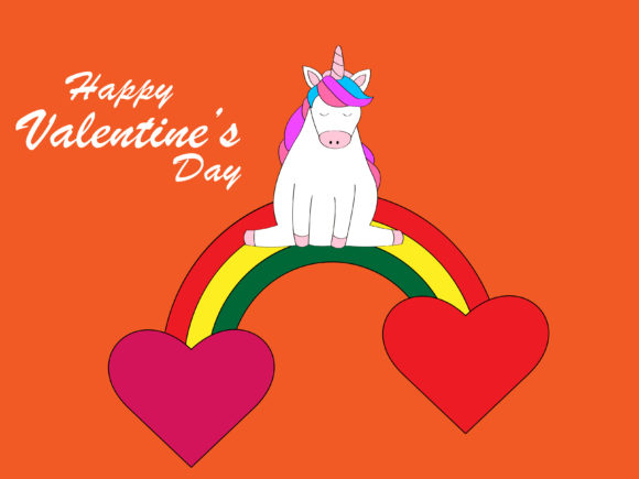 Download Happy Valentine Sticker Unicorn Theme-4 - Unicorn theme Collection