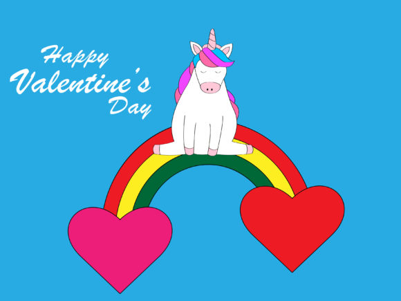 Download Happy Valentine Sticker Unicorn Theme - Unicorn theme Collection