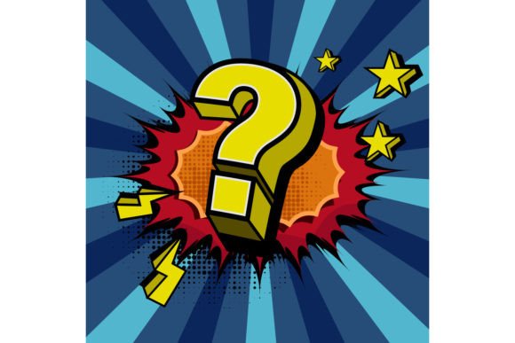 Download Question Sign with Comic Book Background - Comic book Collection