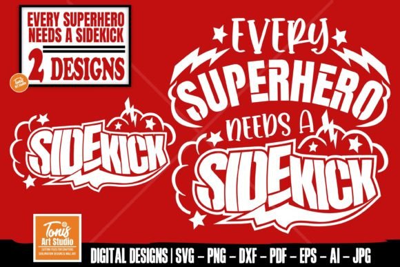 Download Superhero SVG, Dad and Son SVG, Sidekick - Superhero svg Collection