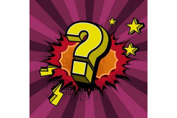 Download Question Sign with Comic Book Background - Comic book Collection