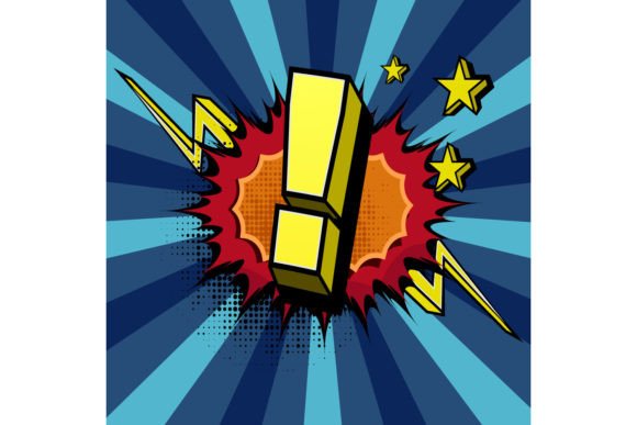 Download Exclamation Sign with Comic Book Design - Comic book Collection