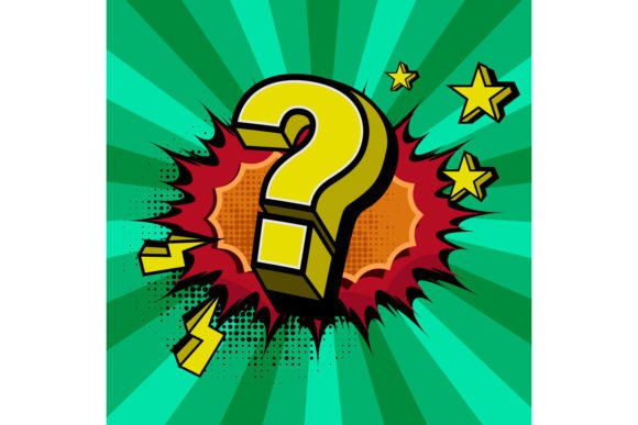 Download Question Sign with Comic Book Background - Comic book Collection