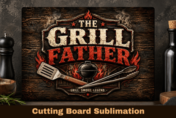 Download The Grill Father, Cutting Board PNG - Grill Collection