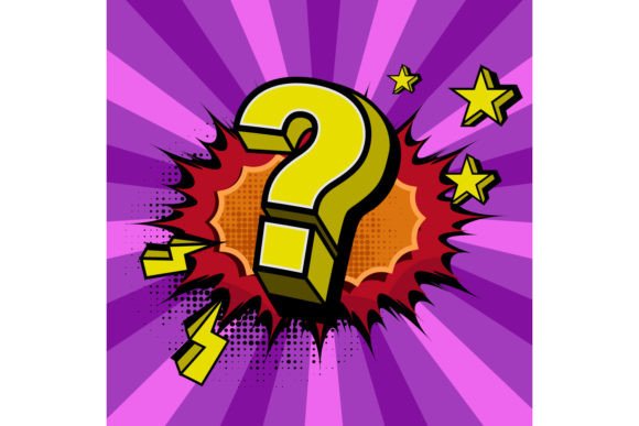 Download Question Sign with Comic Book Background - Comic book Collection