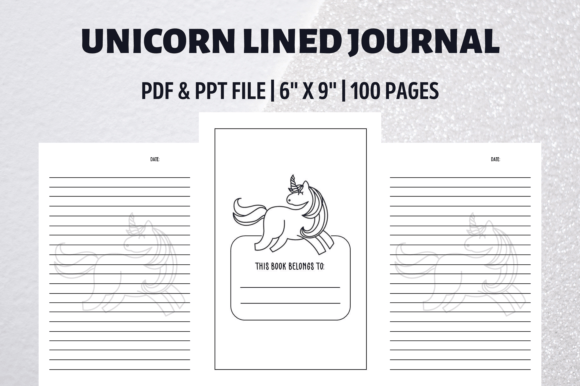 Download Unicorn Theme Lined Journal Notebook - Unicorn theme Collection